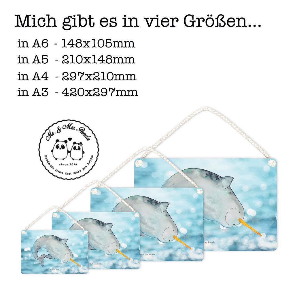 Deko Schild Narwal Narwal, Wal, Putzen, Hausfrau, Junggesellin, aufräumen, Kinderzimmer,  Schild, Türschild, Holzschild, Wandschild, Wanddeko  Meerestiere, Meer, Urlaub