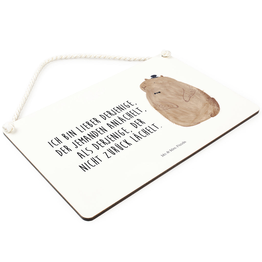 Deko Schild Murmeltier Murmeltier, Knigge, Fröhlichkeit, Freundlichkeit, Respekt, Anstand,  Schild, Türschild, Holzschild, Wandschild, Wanddeko  süße Tiermotive, gute Laune, lustige Sprüche, Tiere