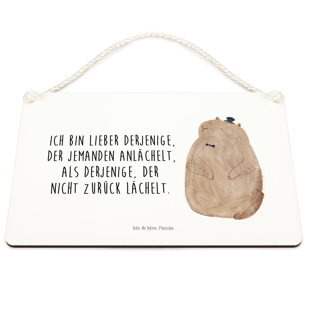Deko Schild Murmeltier Murmeltier, Knigge, Fröhlichkeit, Freundlichkeit, Respekt, Anstand,  Schild, Türschild, Holzschild, Wandschild, Wanddeko  süße Tiermotive, gute Laune, lustige Sprüche, Tiere