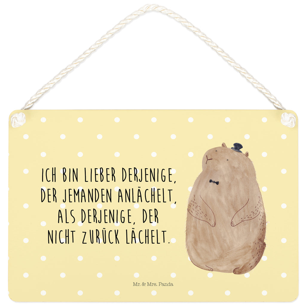 Deko Schild Murmeltier Murmeltier, Knigge, Fröhlichkeit, Freundlichkeit, Respekt, Anstand,  Schild, Türschild, Holzschild, Wandschild, Wanddeko  süße Tiermotive, gute Laune, lustige Sprüche, Tiere