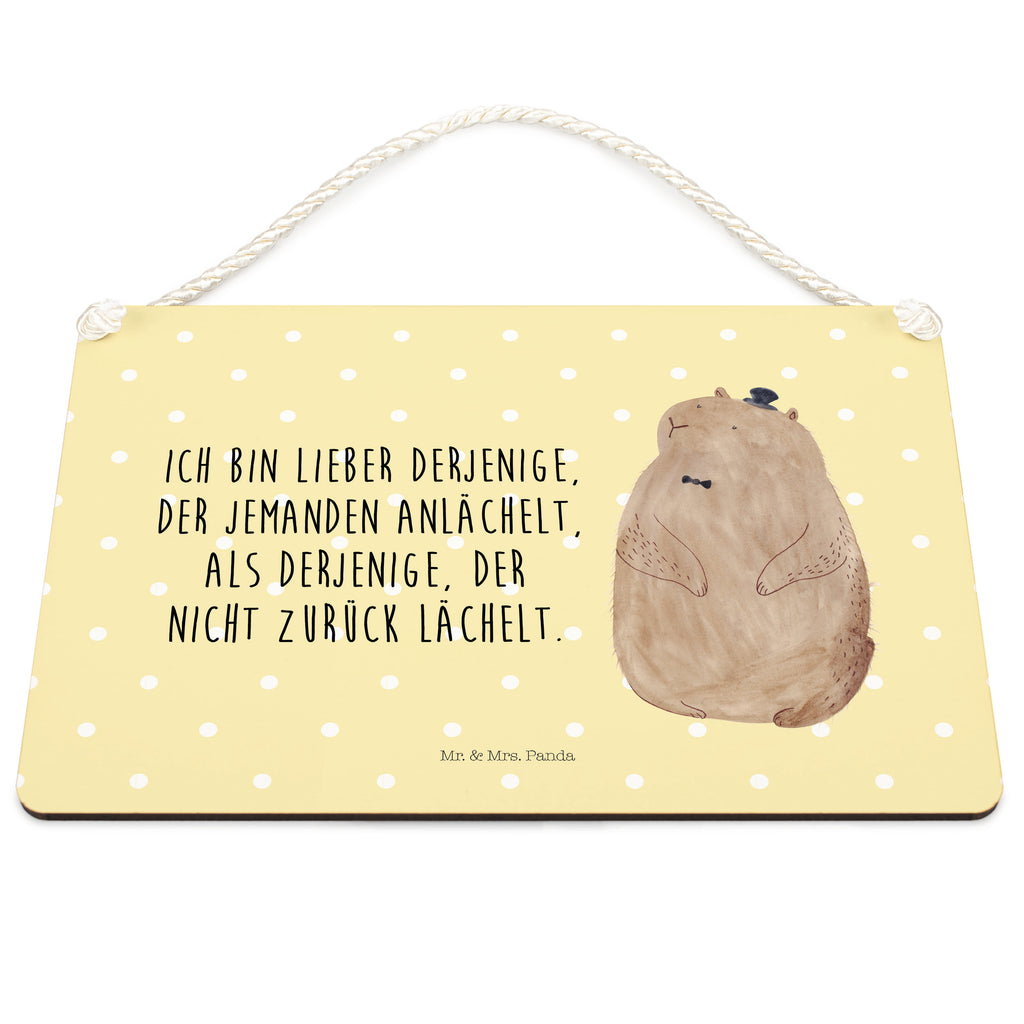 Deko Schild Murmeltier Murmeltier, Knigge, Fröhlichkeit, Freundlichkeit, Respekt, Anstand,  Schild, Türschild, Holzschild, Wandschild, Wanddeko  süße Tiermotive, gute Laune, lustige Sprüche, Tiere