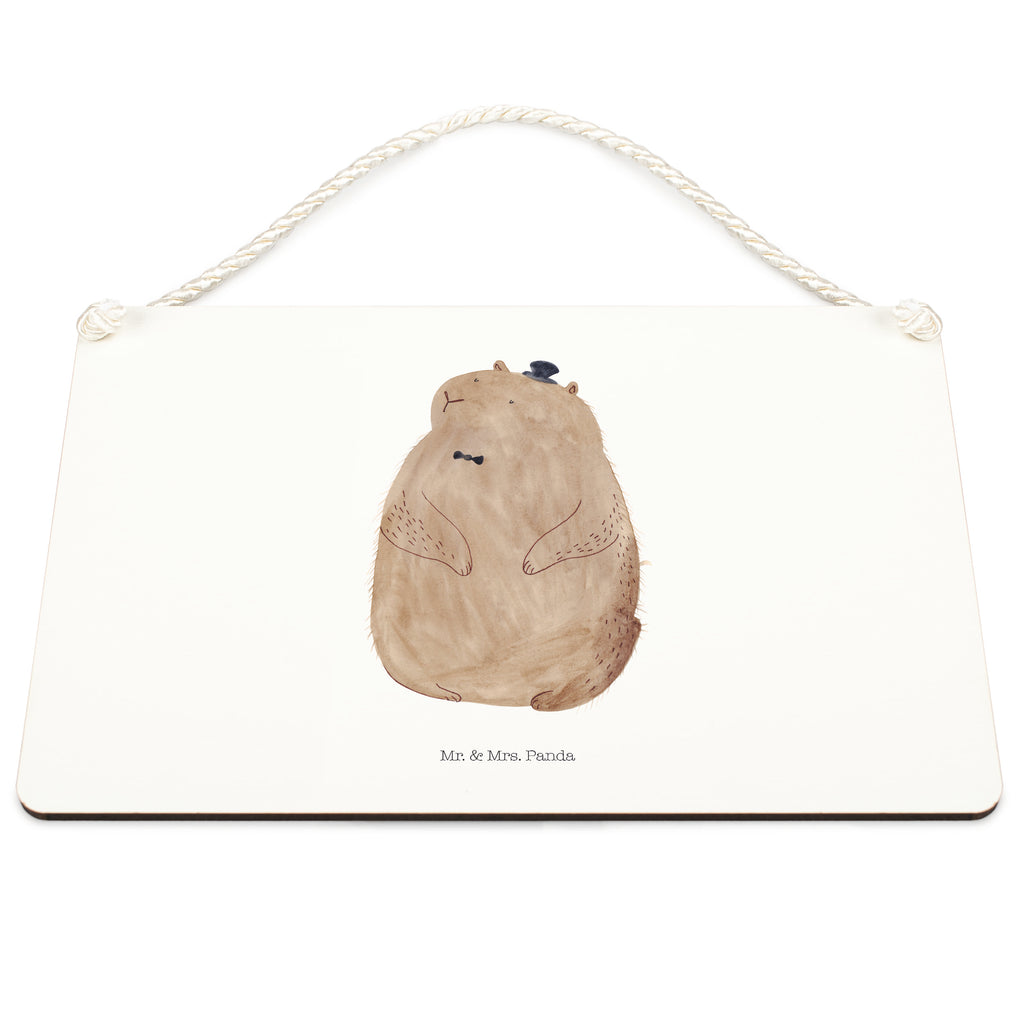 Deko Schild Murmeltier Murmeltier, Knigge, Fröhlichkeit, Freundlichkeit, Respekt, Anstand,  Schild, Türschild, Holzschild, Wandschild, Wanddeko  süße Tiermotive, gute Laune, lustige Sprüche, Tiere