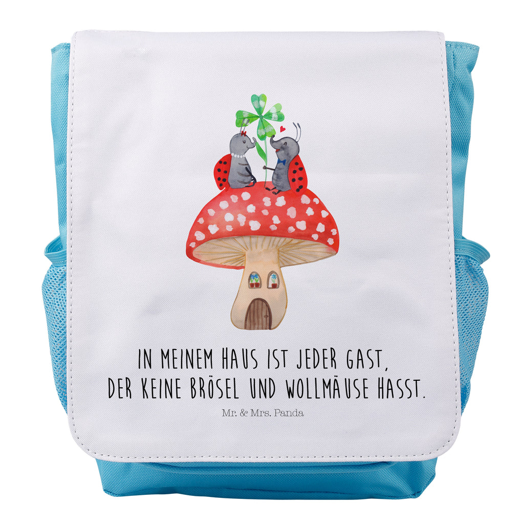 Kinderrucksack Marienkäfer Paar Fliegenpilz Haus, Wohnung, zuhause, Fliegenpilz, Marienkäfer, Fleigenpilzhaus Kids, Rucksack, Kinderrucksack  süße Tiermotive, gute Laune, lustige Sprüche, Tiere