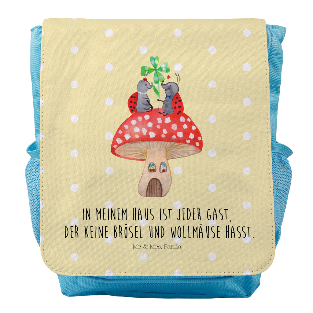 Kinderrucksack Marienkäfer Paar Fliegenpilz Haus, Wohnung, zuhause, Fliegenpilz, Marienkäfer, Fleigenpilzhaus Kids, Rucksack, Kinderrucksack  süße Tiermotive, gute Laune, lustige Sprüche, Tiere
