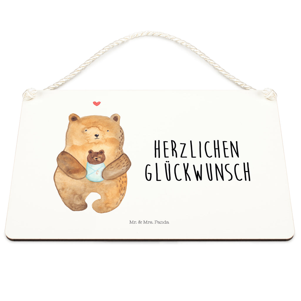 Deko Schild Bär mit Baby Bär, Eltern, Mutter, Baby, Taufe, Geburt, Nichte, Neffe, Enkel, Enkelin, Täufling, Geburtstag, Glückwunsch Schild, Türschild, Holzschild, Wandschild, Wanddeko  Bär, Teddy, Teddybär
