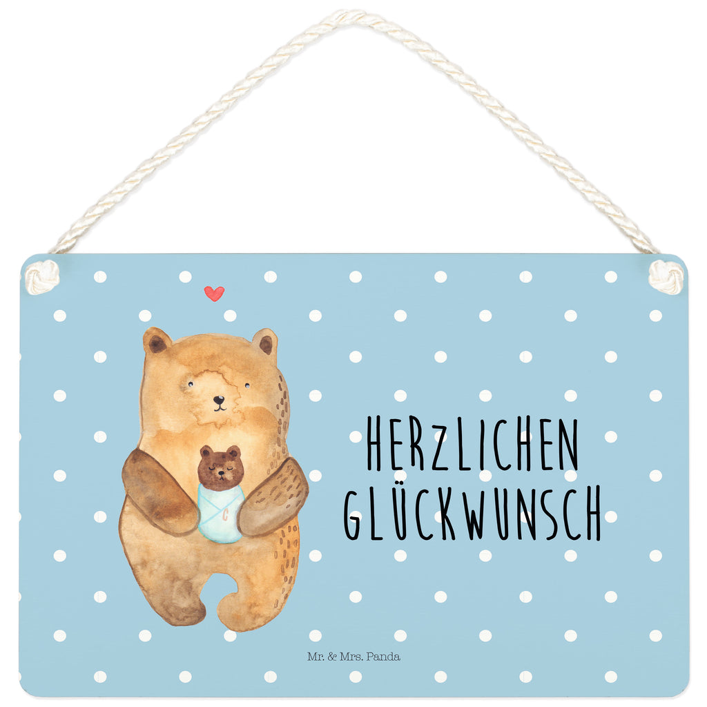 Deko Schild Bär mit Baby Bär, Eltern, Mutter, Baby, Taufe, Geburt, Nichte, Neffe, Enkel, Enkelin, Täufling, Geburtstag, Glückwunsch Schild, Türschild, Holzschild, Wandschild, Wanddeko  Bär, Teddy, Teddybär