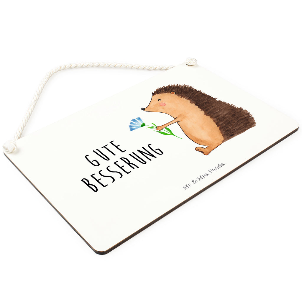 Deko Schild Igel mit Blume Igel, Gute Besserung, Genesungswünsche, Krankheit, Krankenhaus, krank, Besuch Schild, Türschild, Holzschild, Wandschild, Wanddeko  süße Tiermotive, gute Laune, lustige Sprüche, Tiere