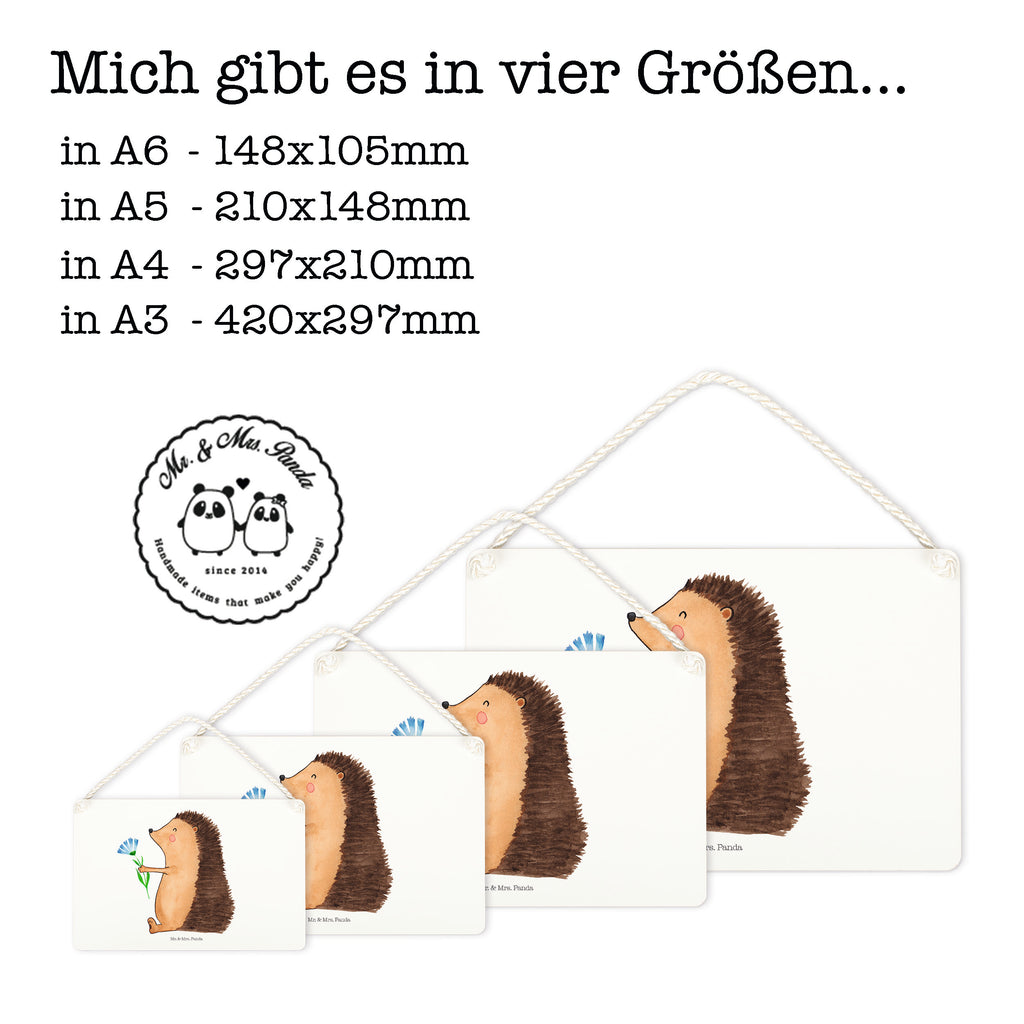 Deko Schild Igel mit Blume Igel, Gute Besserung, Genesungswünsche, Krankheit, Krankenhaus, krank, Besuch Schild, Türschild, Holzschild, Wandschild, Wanddeko  süße Tiermotive, gute Laune, lustige Sprüche, Tiere