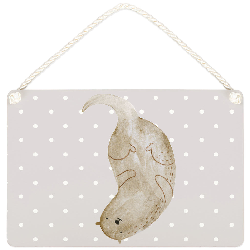 Deko Schild Otter kopfüber Otter Seeotter See Otter Schild, Türschild, Holzschild, Wandschild, Wanddeko  Otter,  Fischotter,  Seeotter