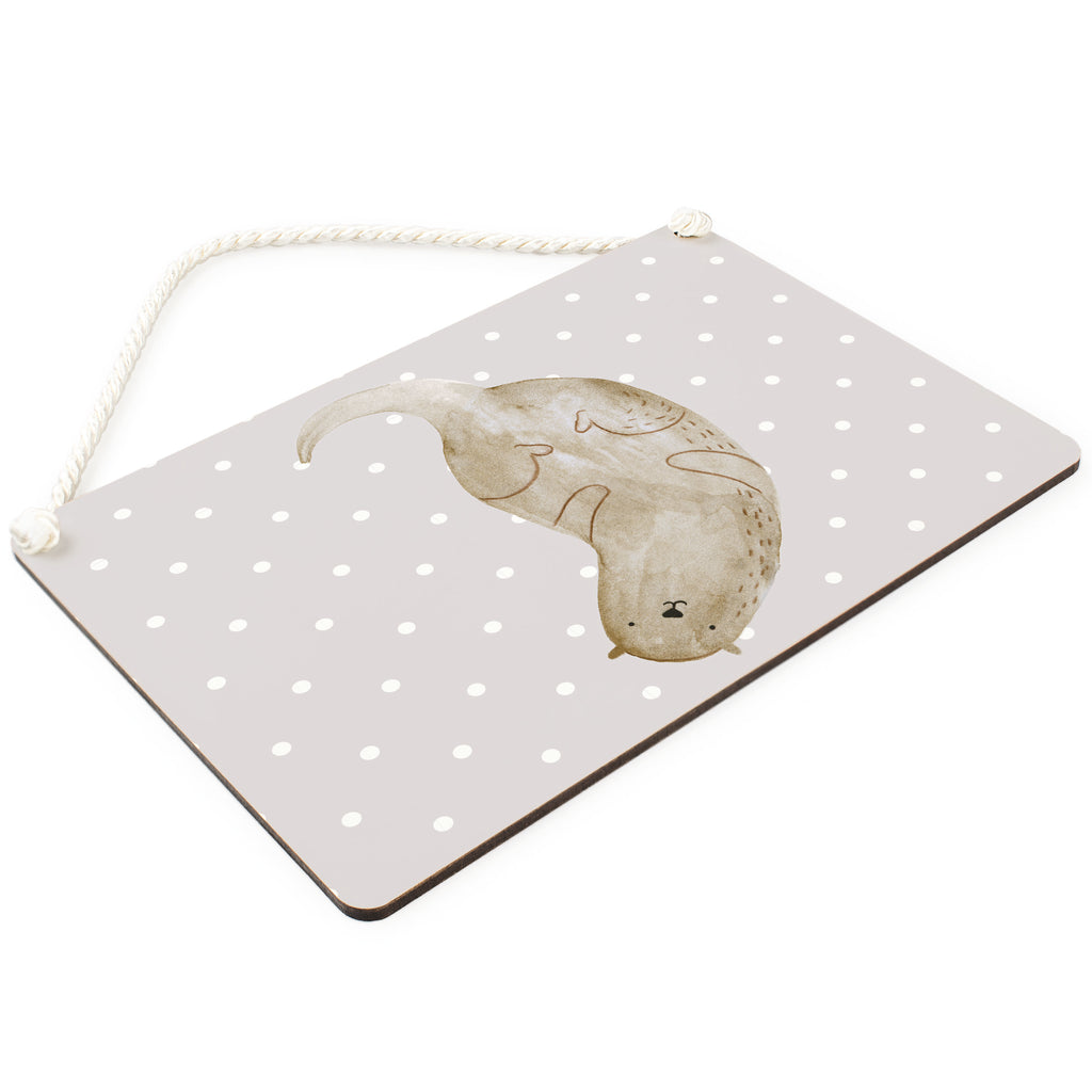 Deko Schild Otter kopfüber Otter Seeotter See Otter Schild, Türschild, Holzschild, Wandschild, Wanddeko  Otter,  Fischotter,  Seeotter