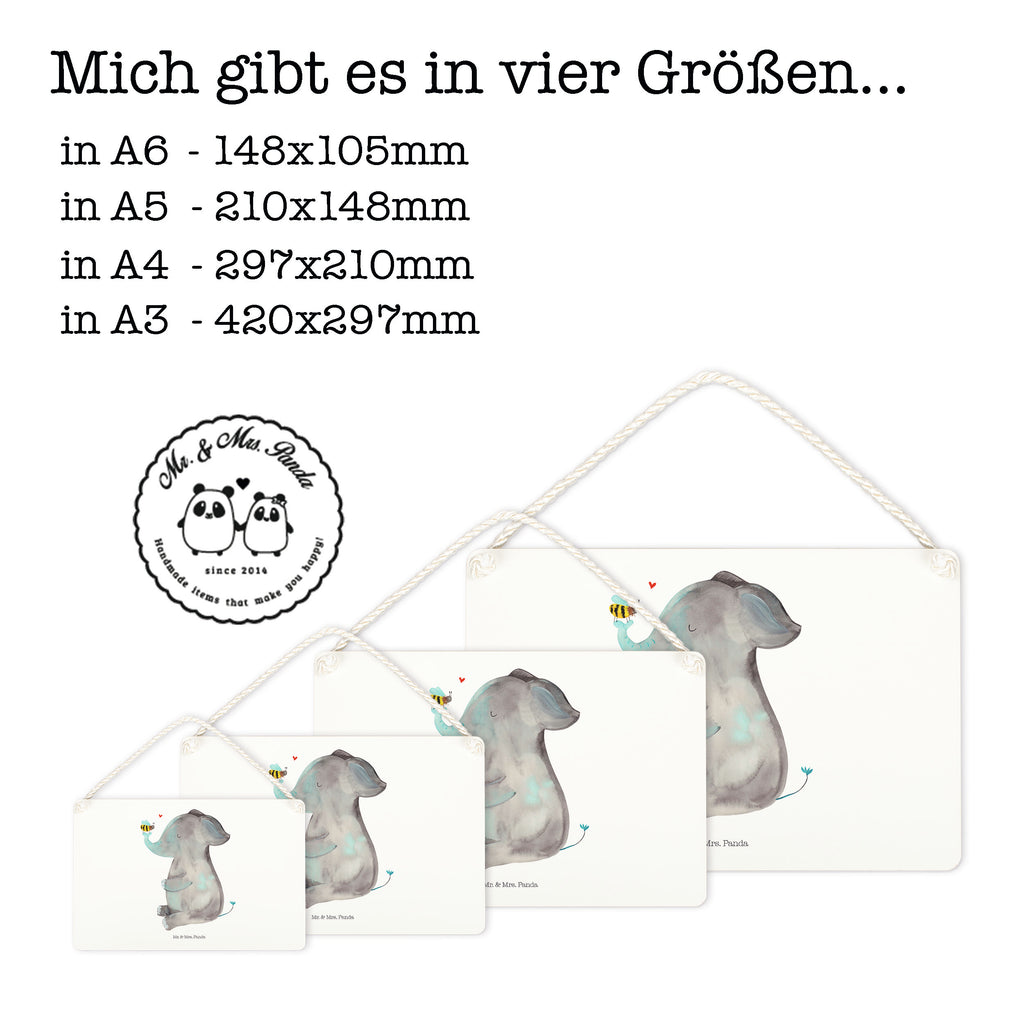 Deko Schild Elefant & Biene Elefant, Biene, Liebe, Liebesbeweis, Jahrestag, Liebesgeschenk, Heiratsantrag, Hochzeitsgeschenk, Liebesspruch Schild, Türschild, Holzschild, Wandschild, Wanddeko  süße Tiermotive, gute Laune, lustige Sprüche, Tiere
