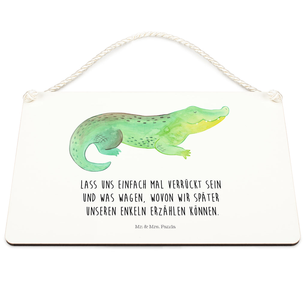 Deko Schild Krokodil Krokodil, Krokodile, verrückt sein, spontan sein, Abenteuerlust, Reiselust, Freundin, beste Freundin, Lieblingsmensch Schild, Türschild, Holzschild, Wandschild, Wanddeko  Meerestiere, Meer, Urlaub
