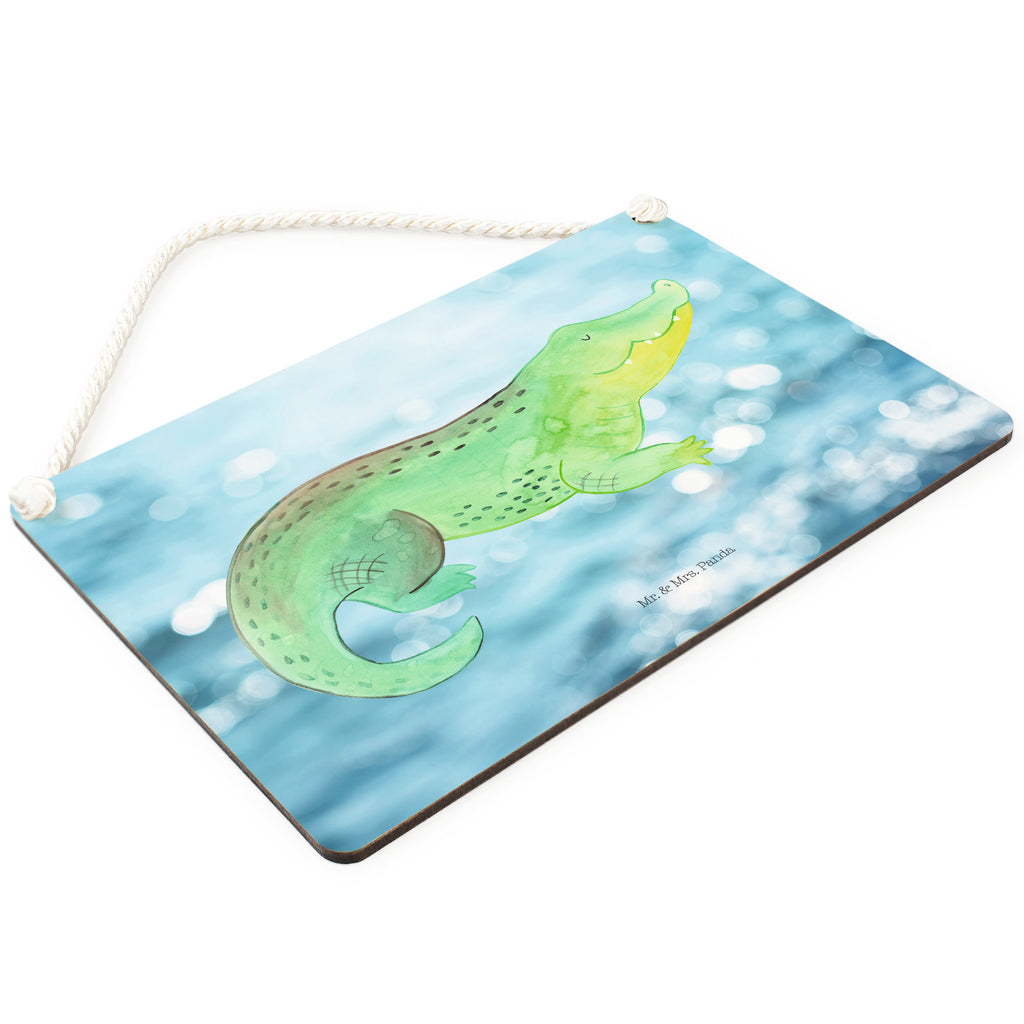 Deko Schild Krokodil Krokodil, Krokodile, verrückt sein, spontan sein, Abenteuerlust, Reiselust, Freundin, beste Freundin, Lieblingsmensch Schild, Türschild, Holzschild, Wandschild, Wanddeko  Meerestiere, Meer, Urlaub
