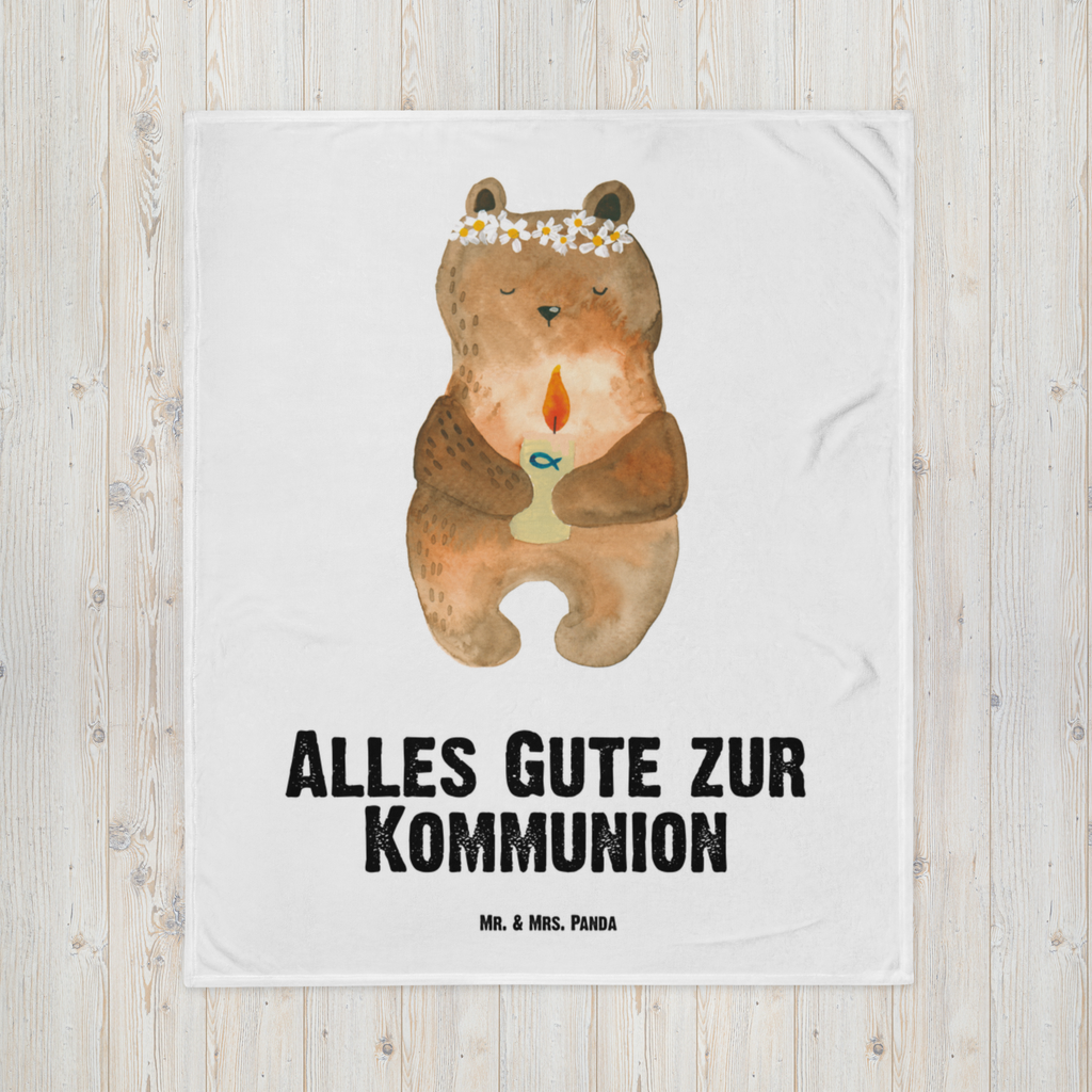 Babydecke Kommunion-Bär Kommunion, Gottes Segen, Taufkerze, katholisch Babydecke, Babygeschenk, Geschenk Geburt, Babyecke Kuscheldecke, Krabbeldecke  Bär, Teddy, Teddybär