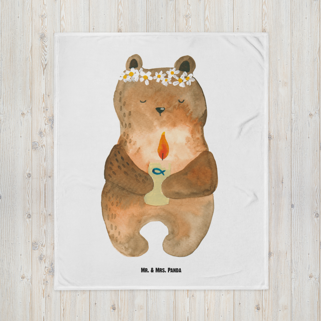 Babydecke Kommunion-Bär Kommunion, Gottes Segen, Taufkerze, katholisch Babydecke, Babygeschenk, Geschenk Geburt, Babyecke Kuscheldecke, Krabbeldecke  Bär, Teddy, Teddybär