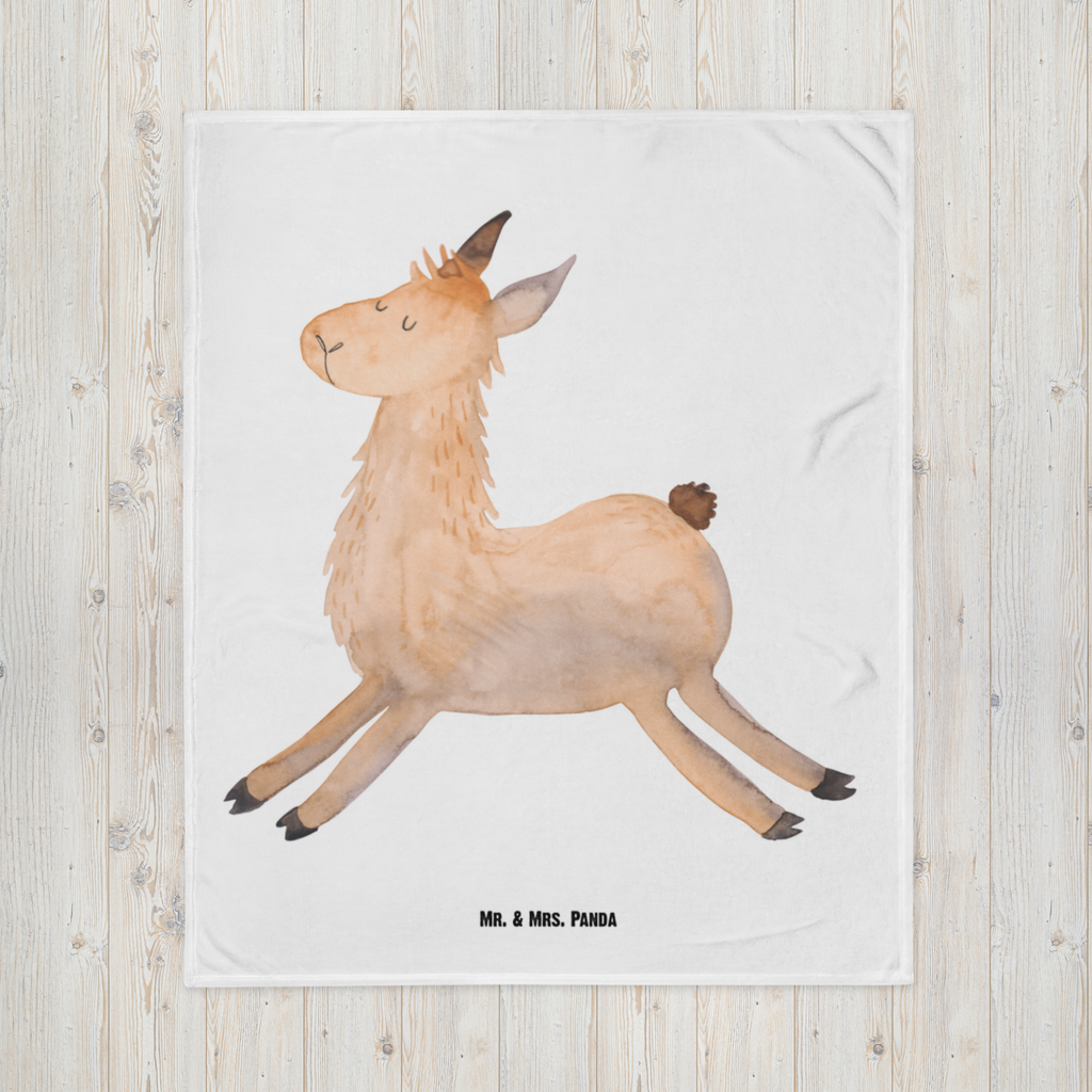 Babydecke Lama springend Lama, Lamas, Lieblingstag, Happy day, fröhlich, Glück, Freundin, Liebeskummer, Neustart, guten Morgen, Start, Prüfung, Abitur, Babydecke, Babygeschenk, Geschenk Geburt, Babyecke Kuscheldecke, Krabbeldecke  Lama, Alpaka