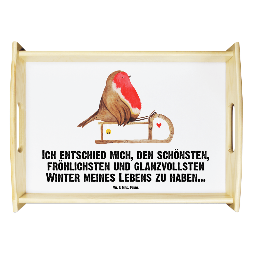 Serviertablett Rotkehlchen Schlitten Weihnachten, Schlitten, Vogel Tablett, Holztablett, Küchentablett, Dekotablett, Frühstückstablett  Winter, Weihnachten, Weihnachtsdeko, Nikolaus, Advent, Heiligabend, Wintermotiv