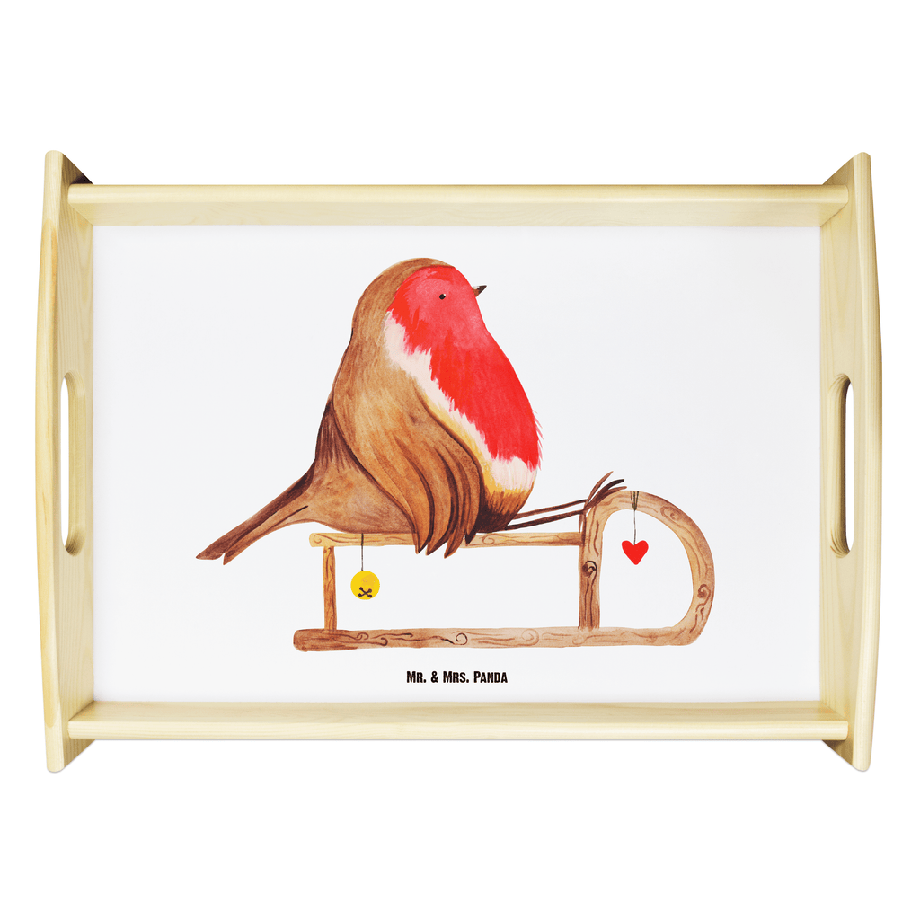 Serviertablett Rotkehlchen Schlitten Weihnachten, Schlitten, Vogel Tablett, Holztablett, Küchentablett, Dekotablett, Frühstückstablett  Winter, Weihnachten, Weihnachtsdeko, Nikolaus, Advent, Heiligabend, Wintermotiv
