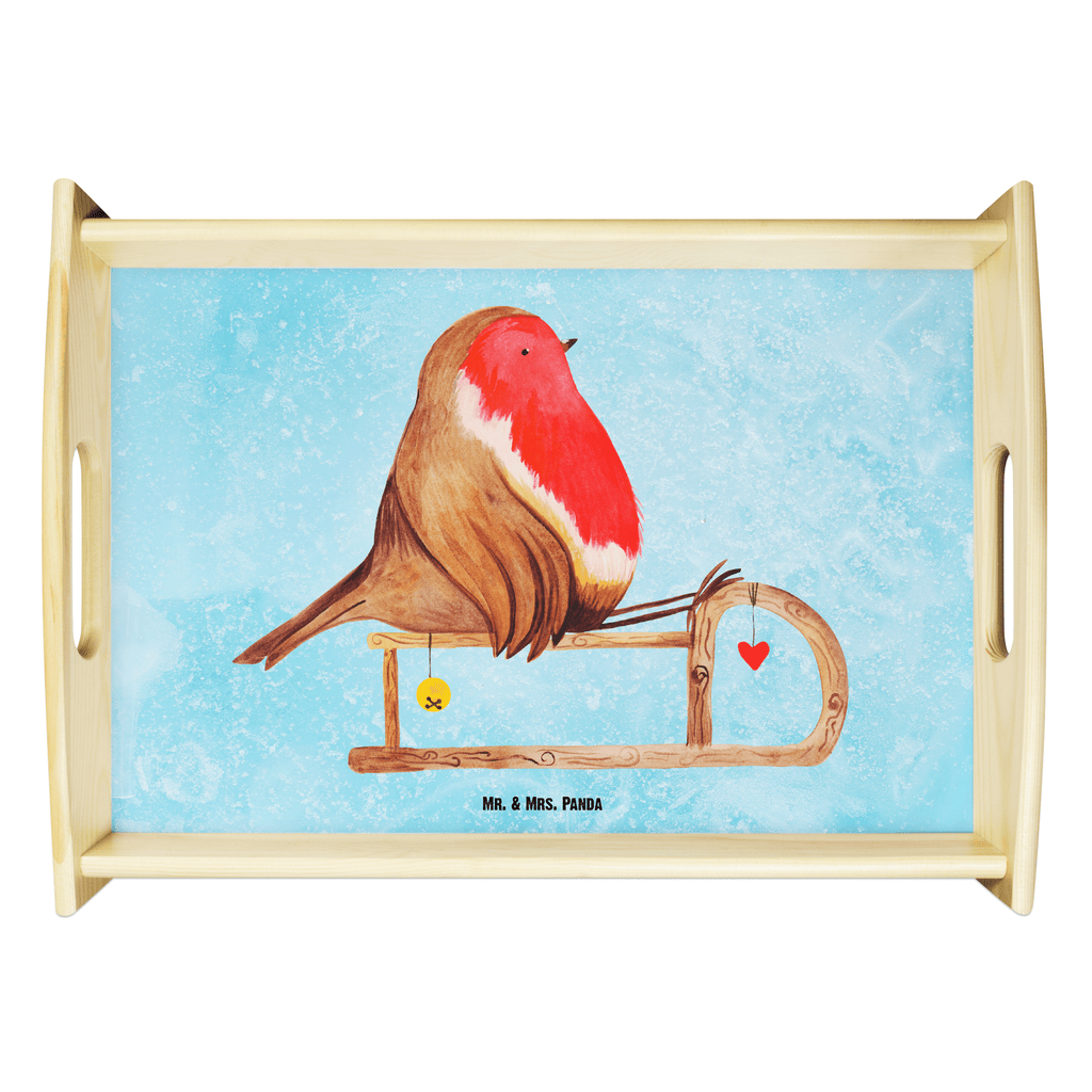 Serviertablett Rotkehlchen Schlitten Weihnachten, Schlitten, Vogel Tablett, Holztablett, Küchentablett, Dekotablett, Frühstückstablett  Winter, Weihnachten, Weihnachtsdeko, Nikolaus, Advent, Heiligabend, Wintermotiv