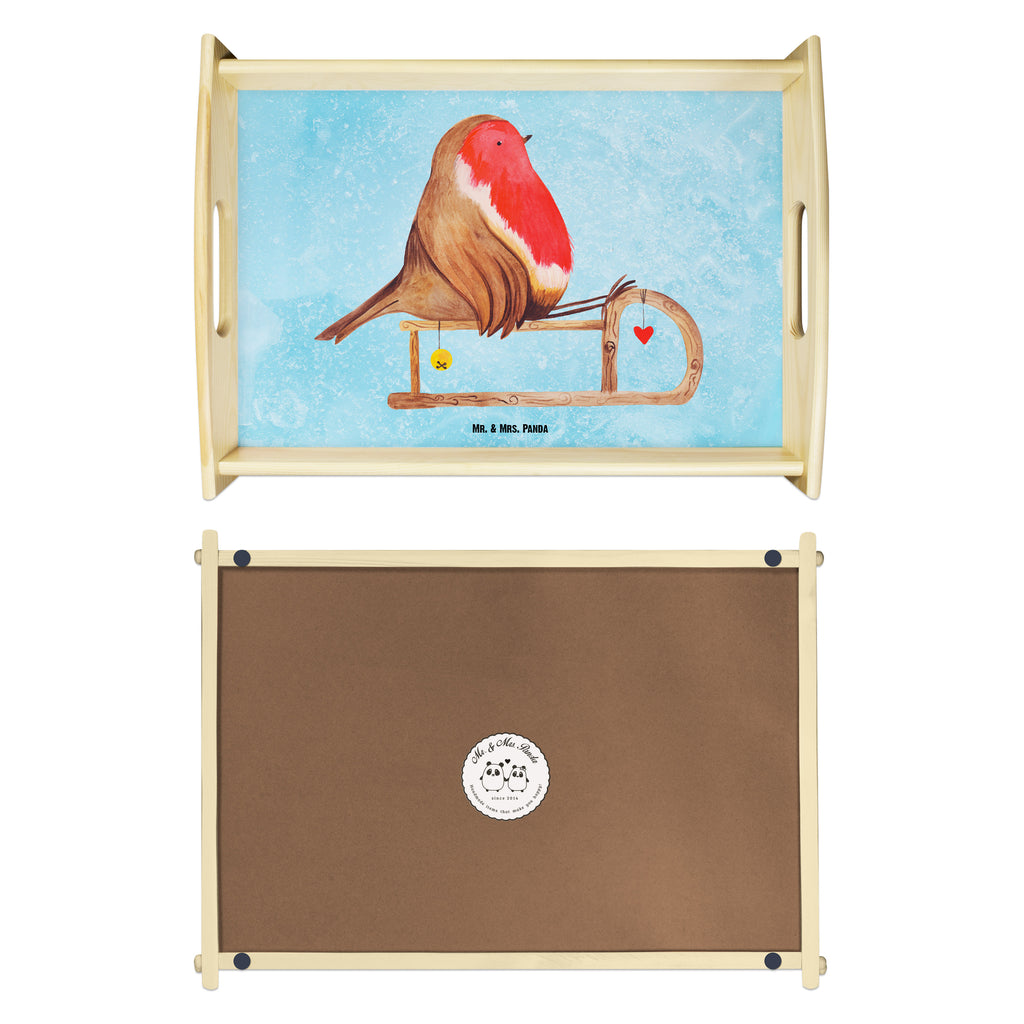 Serviertablett Rotkehlchen Schlitten Weihnachten, Schlitten, Vogel Tablett, Holztablett, Küchentablett, Dekotablett, Frühstückstablett  Winter, Weihnachten, Weihnachtsdeko, Nikolaus, Advent, Heiligabend, Wintermotiv