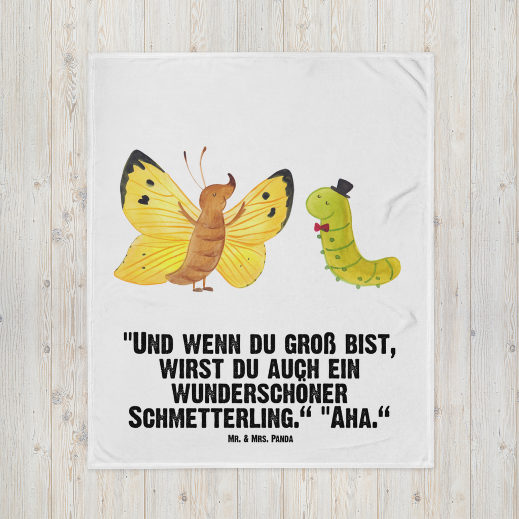 Babydecke Raupe & Schmetterling Raupe, Schmetterling, Zitronenfalter, Entwicklung, Erwachsen werden, Kokon, Hut, Hütchen, Schönheit, Aufwachsen, Babydecke, Babygeschenk, Geschenk Geburt, Babyecke Kuscheldecke, Krabbeldecke  süße Tiermotive, gute Laune, lustige Sprüche, Tiere