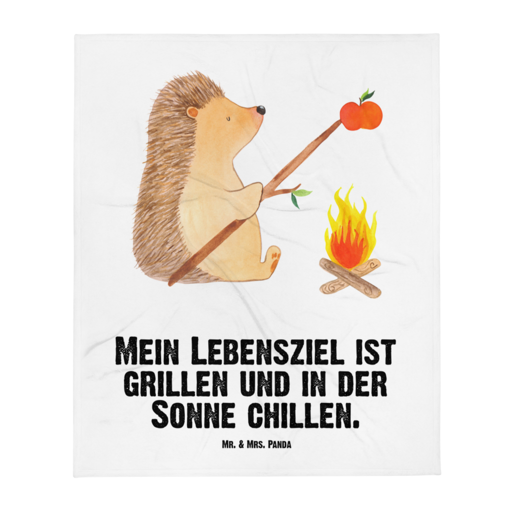 Babydecke Igel grillt Igel, Grillen, Ziele, Motivation, arbeitslos, Sinn des Lebens, Spruch Babydecke, Babygeschenk, Geschenk Geburt, Babyecke Kuscheldecke, Krabbeldecke  süße Tiermotive, gute Laune, lustige Sprüche, Tiere