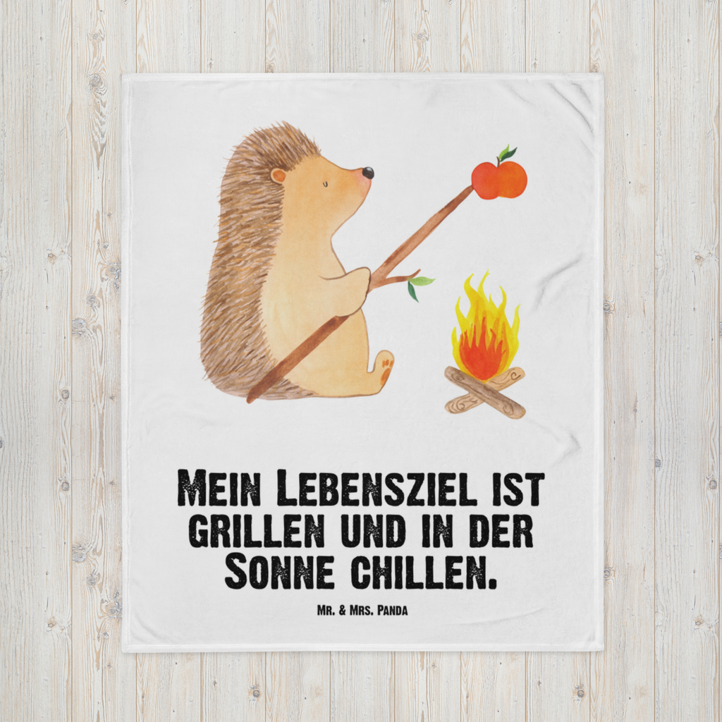 Babydecke Igel grillt Igel, Grillen, Ziele, Motivation, arbeitslos, Sinn des Lebens, Spruch Babydecke, Babygeschenk, Geschenk Geburt, Babyecke Kuscheldecke, Krabbeldecke  süße Tiermotive, gute Laune, lustige Sprüche, Tiere