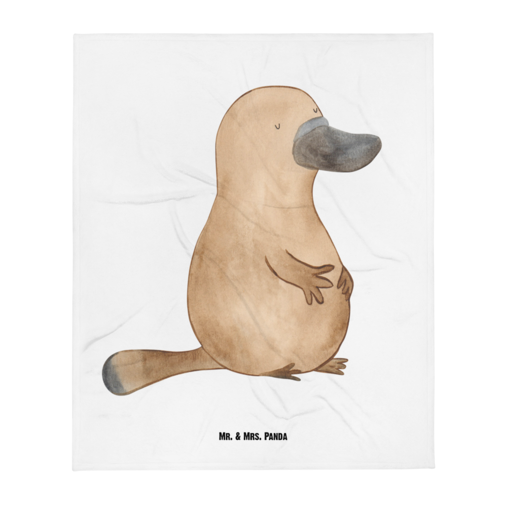 Babydecke Schnabeltier mutig Schnabeltier, Mut, mutig, Lebensweisheit, Schnabeltiere, Motivation, Training, Büro, Arbeit, Neuanfang, Neustart, Weltreise, Raodtrip	 Babydecke, Babygeschenk, Geschenk Geburt, Babyecke Kuscheldecke, Krabbeldecke  Meerestiere, Meer, Urlaub