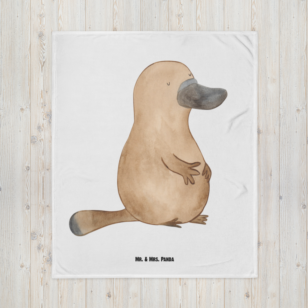 Babydecke Schnabeltier mutig Schnabeltier, Mut, mutig, Lebensweisheit, Schnabeltiere, Motivation, Training, Büro, Arbeit, Neuanfang, Neustart, Weltreise, Raodtrip	 Babydecke, Babygeschenk, Geschenk Geburt, Babyecke Kuscheldecke, Krabbeldecke  Meerestiere, Meer, Urlaub