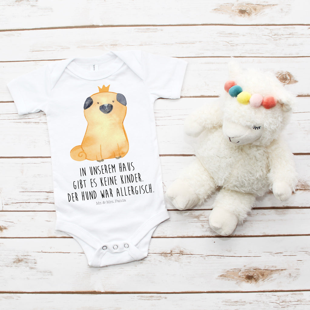 Organic Baby Body Mops Krone Babykleidung, Babystrampler, Strampler, Wickelbody, Baby Erstausstattung, Junge, Mädchen, Hund, Hundemotiv, Haustier, Hunderasse, Tierliebhaber, Hundebesitzer, Sprüche, Mops, allergisch, kinderlos, Hausregel, Hundebesitzer. Spruch, lustig