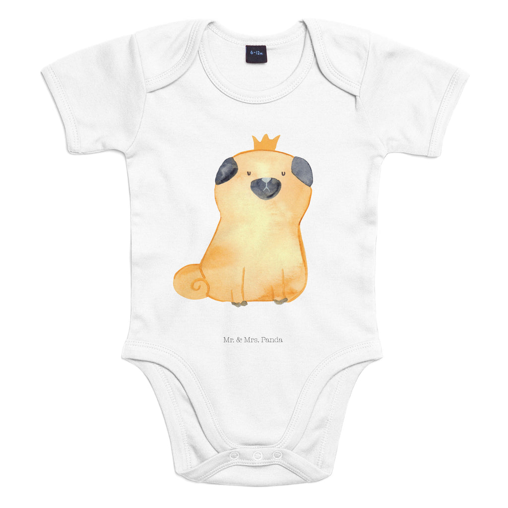 Organic Baby Body Mops Krone Babykleidung, Babystrampler, Strampler, Wickelbody, Baby Erstausstattung, Junge, Mädchen, Hund, Hundemotiv, Haustier, Hunderasse, Tierliebhaber, Hundebesitzer, Sprüche, Mops, allergisch, kinderlos, Hausregel, Hundebesitzer. Spruch, lustig