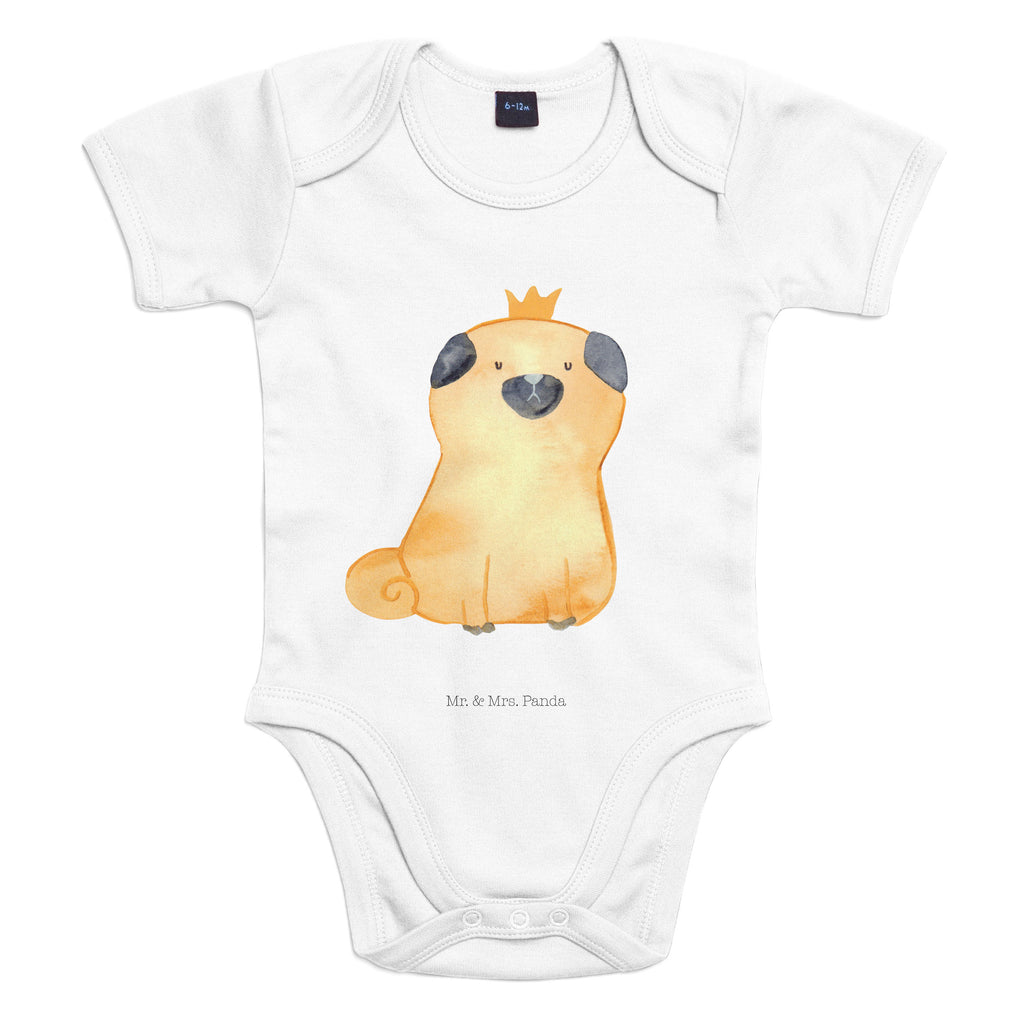 Organic Baby Body Mops Krone Babykleidung, Babystrampler, Strampler, Wickelbody, Baby Erstausstattung, Junge, Mädchen, Hund, Hundemotiv, Haustier, Hunderasse, Tierliebhaber, Hundebesitzer, Sprüche, Mops, allergisch, kinderlos, Hausregel, Hundebesitzer. Spruch, lustig