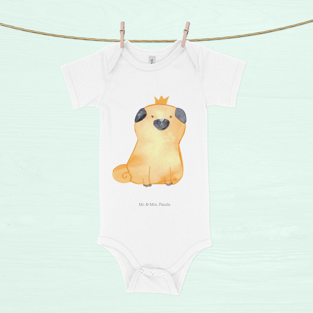 Organic Baby Body Mops Krone Babykleidung, Babystrampler, Strampler, Wickelbody, Baby Erstausstattung, Junge, Mädchen, Hund, Hundemotiv, Haustier, Hunderasse, Tierliebhaber, Hundebesitzer, Sprüche, Mops, allergisch, kinderlos, Hausregel, Hundebesitzer. Spruch, lustig