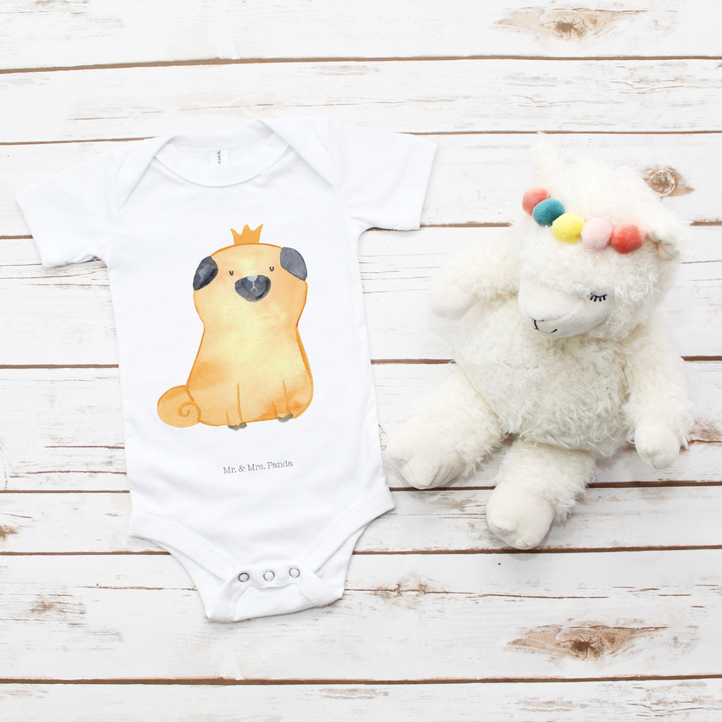 Organic Baby Body Mops Krone Babykleidung, Babystrampler, Strampler, Wickelbody, Baby Erstausstattung, Junge, Mädchen, Hund, Hundemotiv, Haustier, Hunderasse, Tierliebhaber, Hundebesitzer, Sprüche, Mops, allergisch, kinderlos, Hausregel, Hundebesitzer. Spruch, lustig