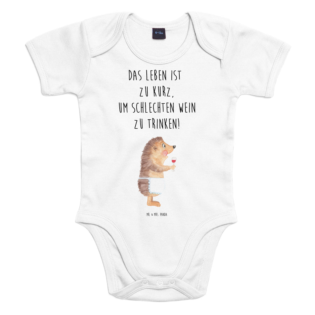 Organic Baby Body Igel mit Wein Wein Spruch, Igel, Geschenk Weintrinker, Geschenk Weinliebhaber, Wein Deko, Weinglas, Rotwein, Weißwein, Wein trinken Babykleidung, Babystrampler, Strampler, Wickelbody,  Baby Erstausstattung   süße Tiermotive, gute Laune, lustige Sprüche, Tiere