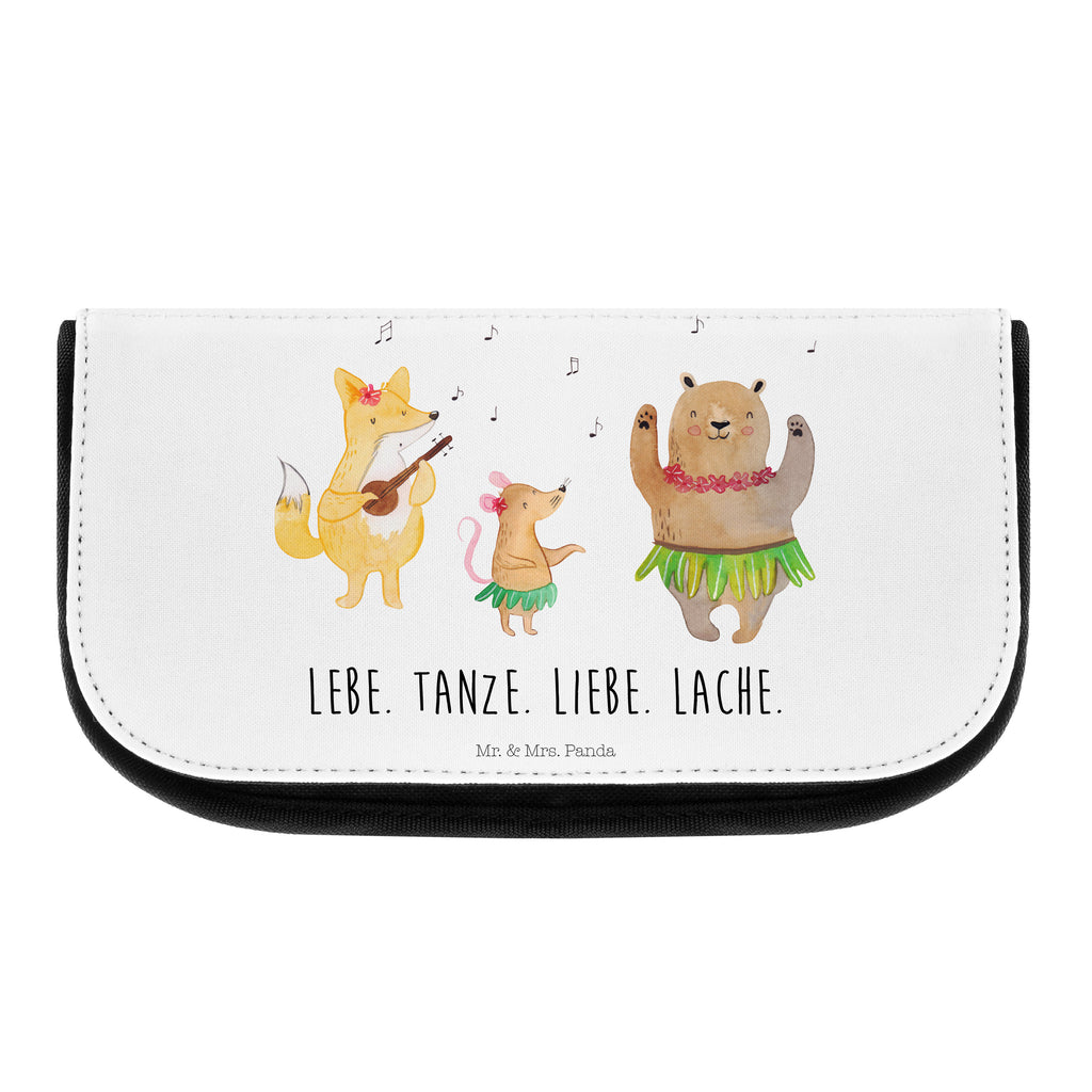 Kosmetiktasche Waldtiere Aloha Kosmetikbeutel, Kulturtasche, Kulturbeutel, Schminktasche, Make-Up Tasche, Tiermotive, Gute Laune, lustige Sprüche, Tiere, Wald, Waldtiere, Musik, Aloha, Bär, Hase, Igel, Tanzen, Leben, Lachen