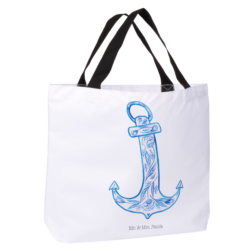 Shopper Anker Blau  Beutel, Einkaufstasche, Tasche, Strandtasche, Einkaufsbeutel  süße Tiermotive, gute Laune, lustige Sprüche, Tiere