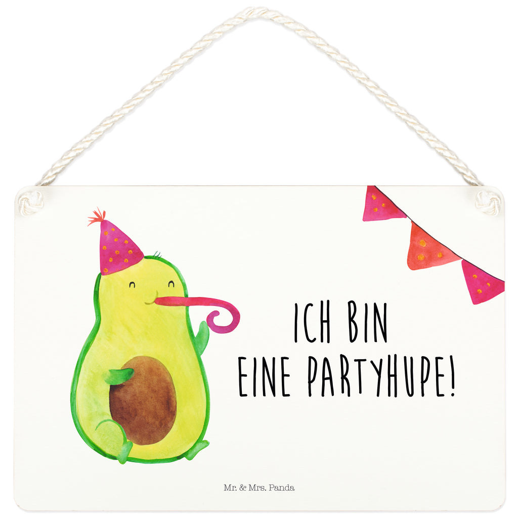 Dekoschild Avocado Partyhupe Avocado, Party, Feierlichkeit, Feier, Fete, Geburtstag, Gute Laune, Tröte,  Schild, Türschild, Holzschild, Wandschild, Wanddeko  Avocado, Veggie, Vegan, Gesund
