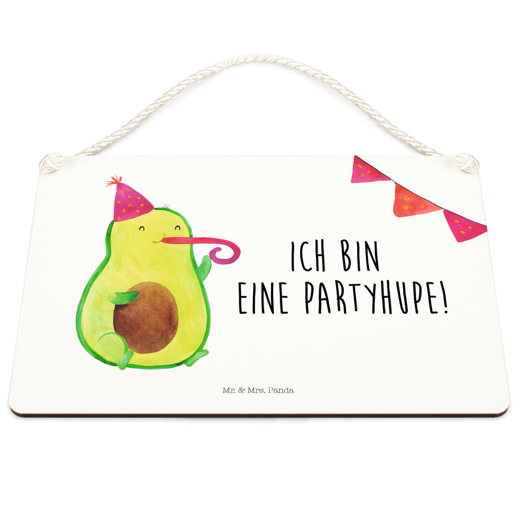 Dekoschild Avocado Partyhupe Avocado, Party, Feierlichkeit, Feier, Fete, Geburtstag, Gute Laune, Tröte,  Schild, Türschild, Holzschild, Wandschild, Wanddeko  Avocado, Veggie, Vegan, Gesund