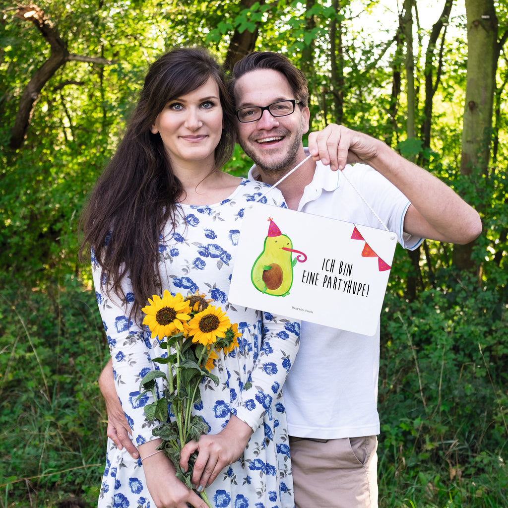 Dekoschild Avocado Partyhupe Avocado, Party, Feierlichkeit, Feier, Fete, Geburtstag, Gute Laune, Tröte,  Schild, Türschild, Holzschild, Wandschild, Wanddeko  Avocado, Veggie, Vegan, Gesund