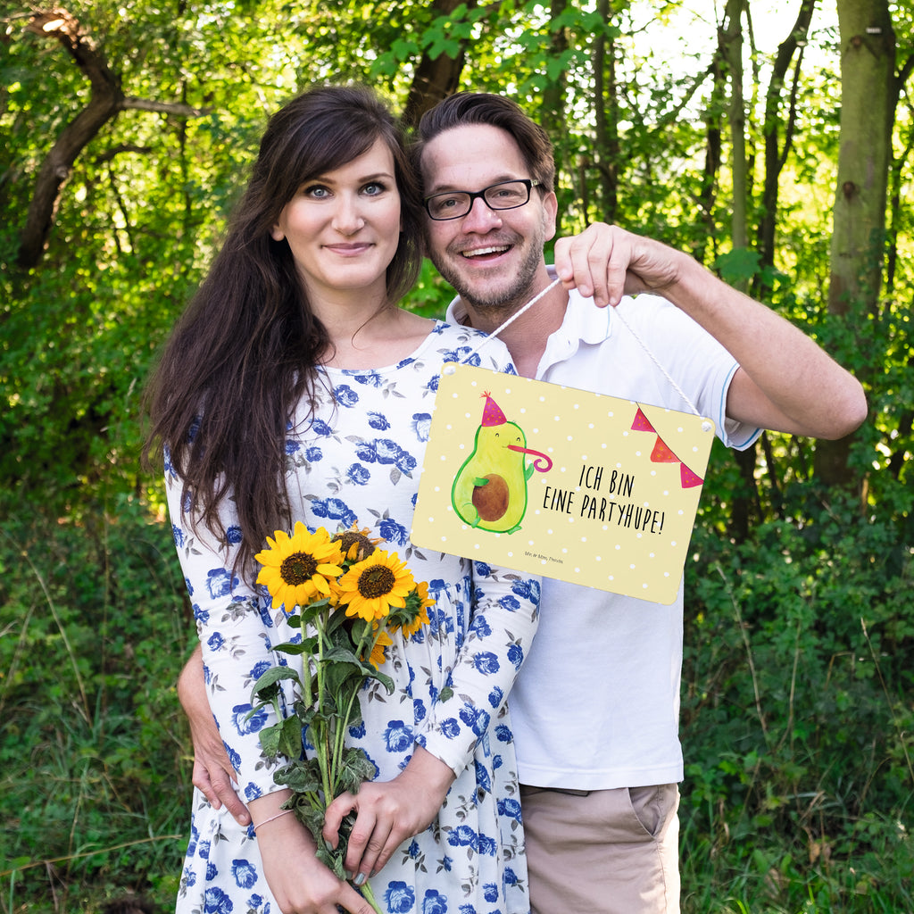 Dekoschild Avocado Partyhupe Avocado, Party, Feierlichkeit, Feier, Fete, Geburtstag, Gute Laune, Tröte,  Schild, Türschild, Holzschild, Wandschild, Wanddeko  Avocado, Veggie, Vegan, Gesund