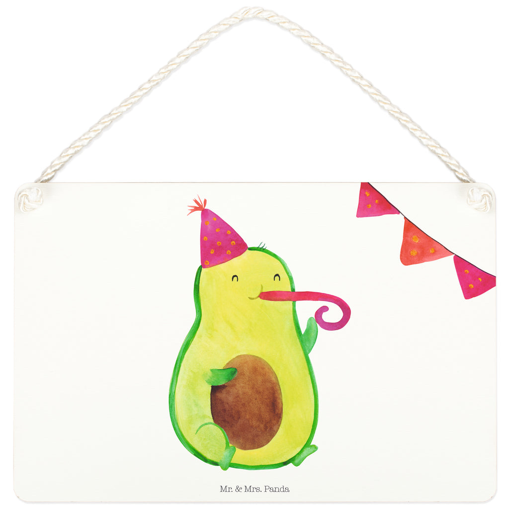 Dekoschild Avocado Partyhupe Avocado, Party, Feierlichkeit, Feier, Fete, Geburtstag, Gute Laune, Tröte,  Schild, Türschild, Holzschild, Wandschild, Wanddeko  Avocado, Veggie, Vegan, Gesund