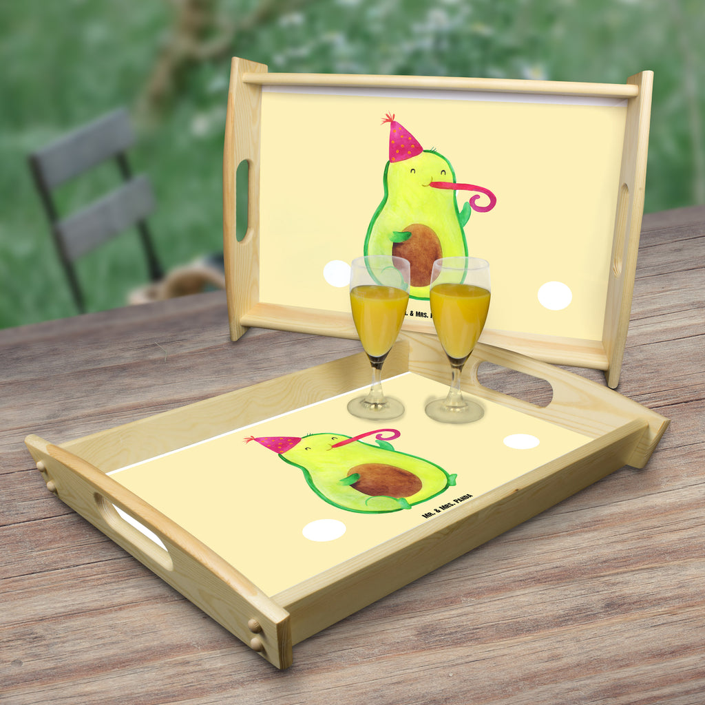 Serviertablett Avocado Party Time Tablett, Holztablett, Küchentablett, Dekotablett, Frühstückstablett, Avocado, Veggie, Vegan, Gesund