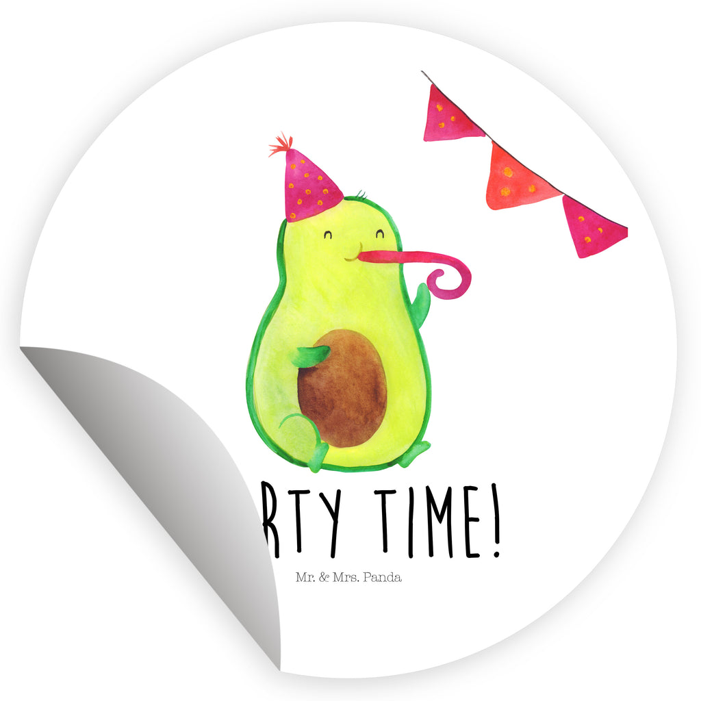 Rund Aufkleber Avocado Party Time