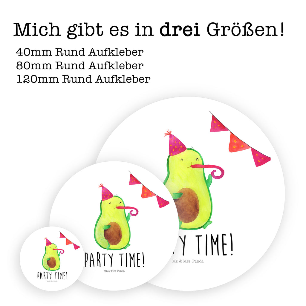Rund Aufkleber Avocado Party Time