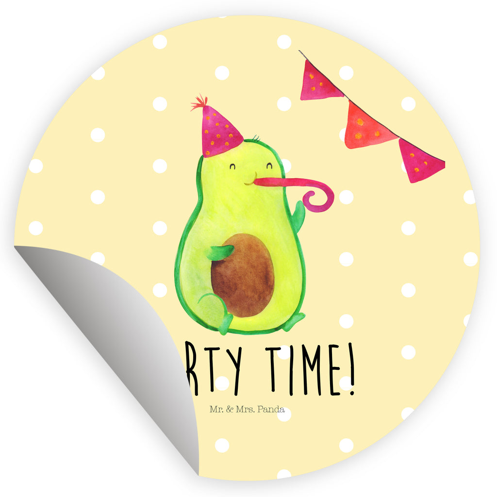 Rund Aufkleber Avocado Party Time