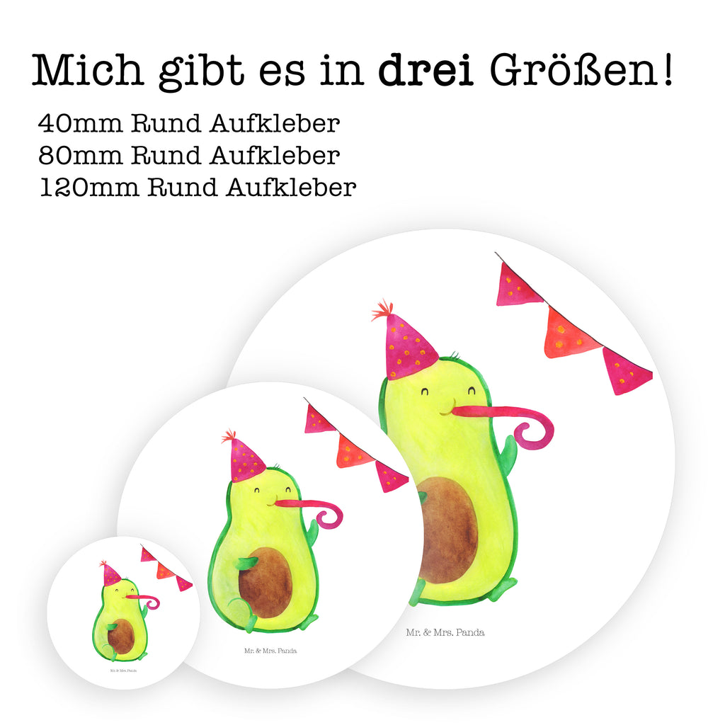 Rund Aufkleber Avocado Party Time