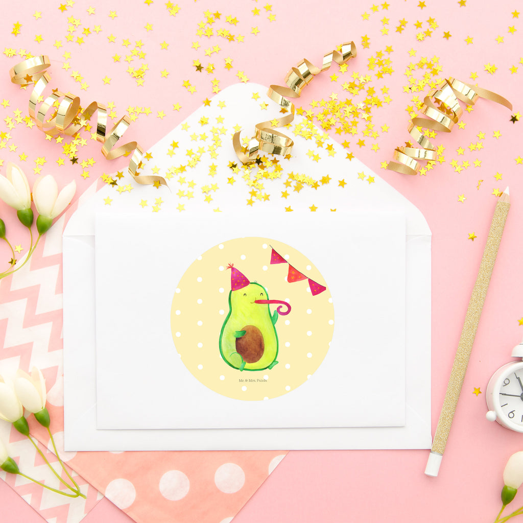 Rund Aufkleber Avocado Party Time
