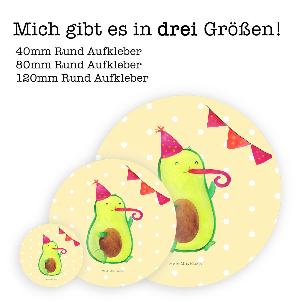 Rund Aufkleber Avocado Party Time