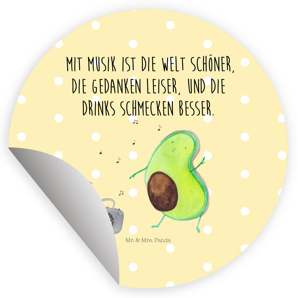 Rund Aufkleber Avocado tanzt